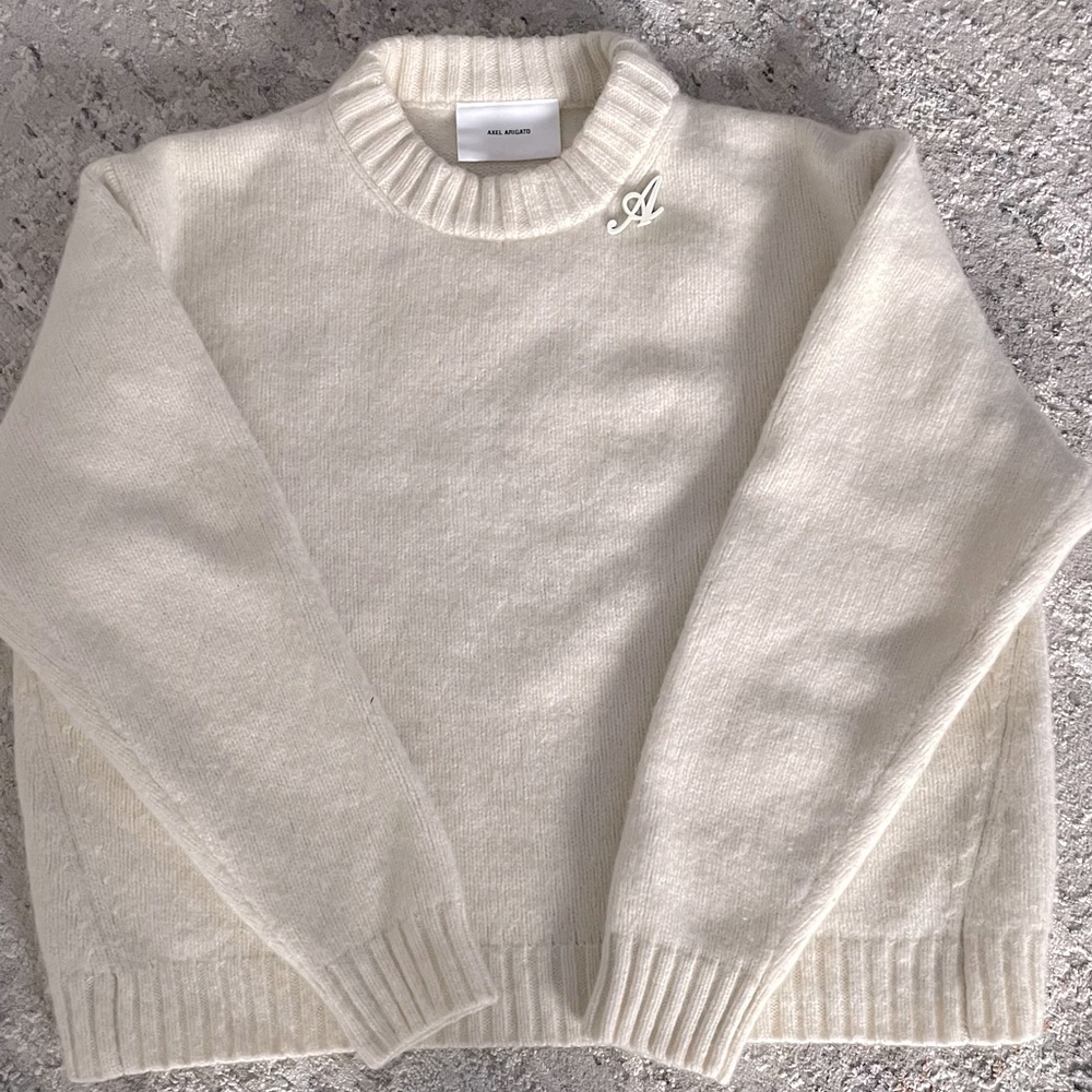 COZY CASHMERE WOOL BLEND ECRU SWEATER